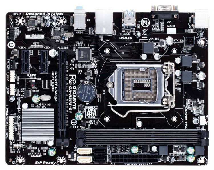 Placa-mãe GIGABYTE Micro ATX p/ Intel LGA 1150 GA-H81M-S1 - Astemar  Informática e Automação Comercial - Loja Online