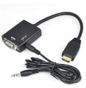 13226 - ADAPTADOR HDMI P/ VGA FÊMEA C/ SAÍDA DE ÁUDIO REF. AD-902