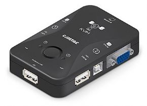 7845 - KVM Switch Comtac USB 2 Portas com Cabos 9250
