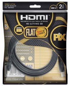 10036 - Cabo HDMI Flat 2.0 Pix 4K UltraHD HDR 19 Pinos 2 Metros 018-5022