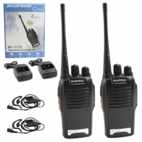 11158 - RADIO COMUNICADOR WALK TALK COM CARREGADOR E FONE DE OUVIDO LOTUS BF-777S 1KM