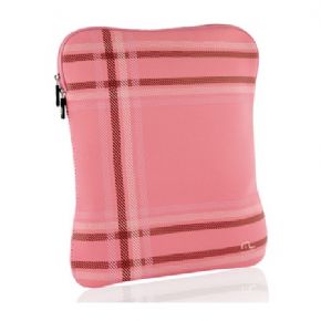4443 - Case Multilaser Neopreme para Notebook 14'' Rosa Xadrez
