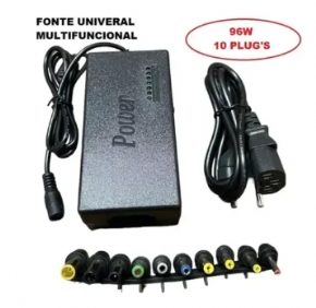 13840 - FONTE UNIVERSAL PARA NOTEBOOK 10 PLUG 12-24V 96W