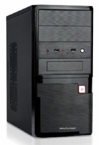 3212 - Gabinete Multilaser 2 Baias com Fonte 200W Preto Escovado GA145