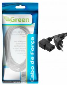 3364 - Cabo de Força Chip Sce Padrão Novo 3,0 Metros Preto 018-1807