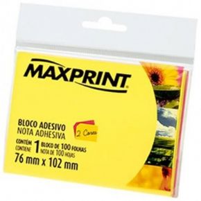 6855 - Bloco Adesivo Grande Neon Maxprint  741686