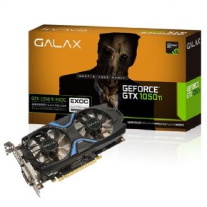 6038 - Placa de Vídeo Galax GTX 1050 Ti Exoc 4GB DDR5 128Bits 7008Mhz DVI/HDMI/DP
