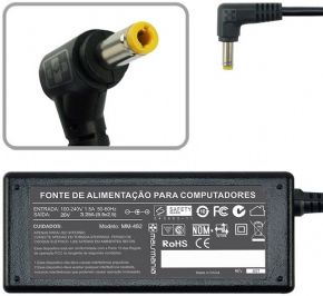 8531 - Fonte para Notebook Positivo/Lenovo/Itautec/Semp Toshiba/Philco/CCE 20V 3,25A 65W