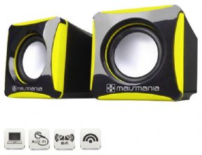 8543 - Caixa do Som Portátil 6 Wats RSM Preto/Amarelo MM657