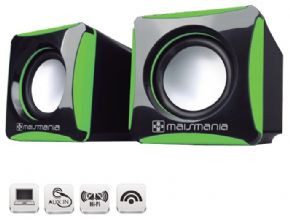 8544 - Caixa do Som Portátil 6 Wats RSM Preto/Verde MM791