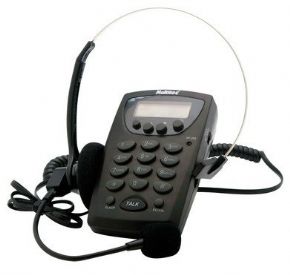 8996 - Telefone Headset Multitoc com Identificador de Chamadas Preto MUHS0020