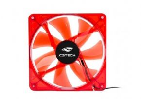 9315 - Cooler C3tech 140X140X25 MM 12V Led Vermelho F7-L200-RD