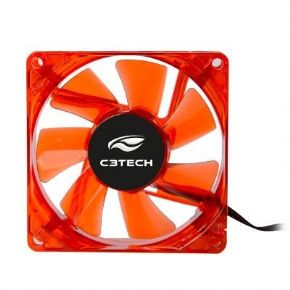 9323 - COOLER FAN STORM SERIES 80X80X25MM 12V LED VERM C3TECH