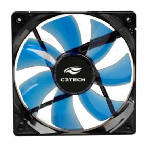 9330 - Cooler Fan Storm Series 120X120X25MM 12V LED AZUL F7-L100BL C3TECH
