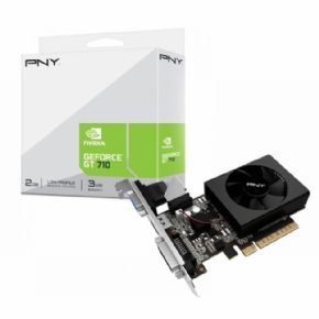 9449 - Placa de Vídeo VGA PNY NVIDIA Geforce GT 710 Low Profile 2GB, DDR3, 64 bits, PCI-E 2.0 - VCGGT7102XPB-BB
