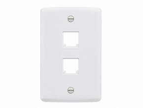 10840 - ESPELHO 4X2 BRANCO P/ 02 RJ45