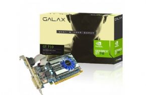 8713 - Placa de Vídeo Geforce Galax GT Mainstream GT710 1GB DDR3 64BITS 1600 MHZ DVI HDMI VGA