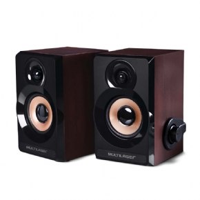 9011 - Caixa de Som Multilaser 2.1 6W RMS Acabamento Madeira SP261
