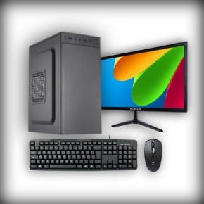 141955 - <b><font color="BLACK">KIT COMPUTADOR I3-6100 3.7 GHZ / 8 GB DDR4 / SSD 240GB / MONITOR 19" PRETO LED + TECLADO E MOUSE