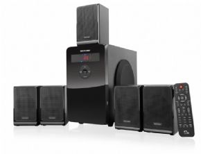 6415 - Home Theater Multilaser 120W RMS 5.1 Rádio FM, Entradas USB/SD/AUX, Conexão com TV/PC/DVD/Blu-Ray